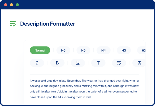 Description Formatter